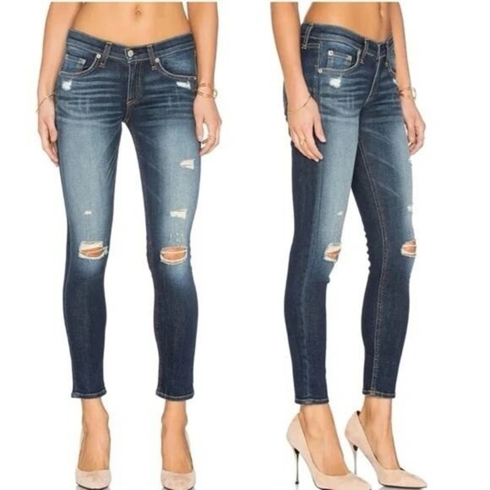 NWOT Rag & Bone Capri Distressed Skinny Jeans in Canyon Women’s 26